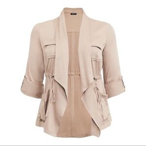 TORRID TAN TWILL DRAPE ANORAK